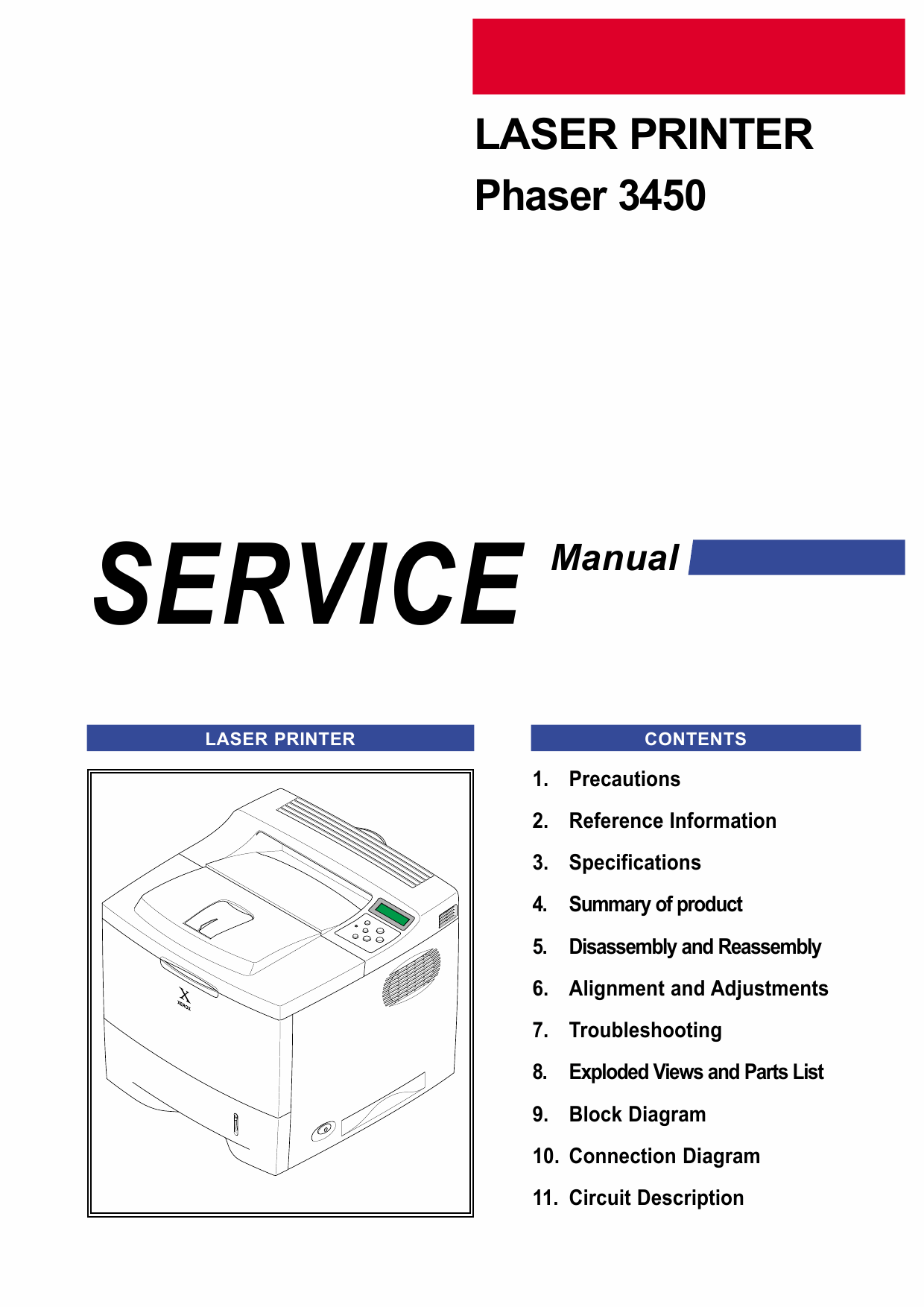 Xerox Phaser 3450 Parts List and Service Manual-1
